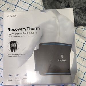 Therabody RecoveryTherm Black and Blue Device
